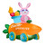 54" LED Lighted Inflatable Bunny Easter Speedster Outdoor Decor