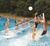 White Pool Jam Combo In-ground Volleyball and Basketball Game Parts