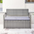 48" Gray All-weather Resin Wicker Patio Lounge Sofa Storage Bench with Cushion