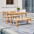4-Piece Brown Contemporary Outdoor Furniture Patio Dining Set 59"