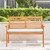 48" Honey Brown Slatted Patio Garden Bench with Cushion