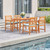 5-Piece Brown Contemporary Outdoor Furniture Patio Dining Set with Gray Cushions 59"