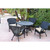 5-Piece Windsor Black Wicker Dining Set - Tan Cushions