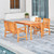 4-Piece Brown Contemporary Outdoor Patio Dining Set 59"