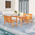 4-Piece Brown Contemporary Outdoor Patio Dining Set 59"