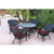 Set of Black And Red Windsor Wicker Dining With Cushions 35"