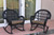 2 - Black Wicker Rocker Chair with Brown Cushion 36"