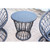 3-Piece Espresso Brown Outdoor Furniture Patio Swivel Chair and Table Set - Red Cushions