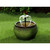15.75" Green Bowl with Nozzle Outdoor Patio Water Fountain