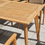 59" Brown Natural Wood Finish Outdoor Furniture Patio Dining Table