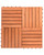 Set of 10 Brown Natural Finish 6-Horizontal Slat Interlocking Deck Tiles 12"