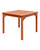 5-Piece Brown Natural Wood Finish Table Outdoor Furniture Patio Dining Set with Backless Chairs 35"