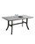 5-Piece Gray Hand Scraped Wood Finish Curvy Leg Table Outdoor Furniture Patio Dining Set with Curve Back Chairs 59"