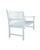48" White Painted Finish Floral Back Outdoor Furniture Patio Bench