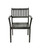 2-Piece Gray Hand Scraped Wood Finish Outdoor Furniture Patio Stacking Armchair Set 33"