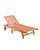 78" Brown Wood Finish Outdoor Patio Folding Sunbathing Chaise Lounge