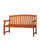 57" Brown Natural Wood Finish Curved Back Outdoor Furniture Patio Bench