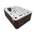 84" Brown and Ivory Montreal 3 Person Jet Plug and Play Hot Tub