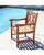 5-Piece Brown Natural Wood Finish Table Outdoor Furniture Patio Dining Set with Double X-Back Chairs 59"