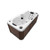 84" Brown and Ivory Yukon 2 Person Plug and Play Jet Hot Tub