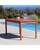 5-Piece Brown Natural Wood Finish Table Outdoor Furniture Patio Dining Set with Sturdy Chairs 59"