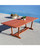 91" Brown Natural Wood Finish Rectangular Extension Table with Foldable Butterfly