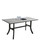 5-Piece Gray Hand Scraped Wood Finish Curvy Leg Table Outdoor Furniture Patio Dining Set with X Back Chairs 59"