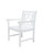 5-Piece White Painted Finish Table Outdoor Furniture Patio Dining Set with Diamond Back Chairs 59"