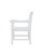 5-Piece White Painted Finish Table Outdoor Furniture Patio Dining Set with Diamond Back Chairs 59"
