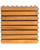 Set of 10 Brown Natural Finish 8-Horizontal Slat Interlocking Deck Tiles 11"
