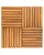 Set of 10 Brown Natural Finish 8-Horizontal Slat Interlocking Deck Tiles 11"