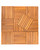 Set of 10 Brown Natural Finish 8-Horizontal Slat Interlocking Deck Tiles 11"