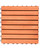 Set of 10 Brown Natural Finish 8-Horizontal Outdoor Slat Interlocking Deck Tiles 11"