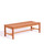 48" Brown Natural Wood Finish Slatted Seat Outdoor Furniture Patio Backless Bench