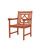 5-Piece Brown Natural Wood Finish Stacking Table Outdoor Furniture Patio Dining Set with Diamond Chairs 35"
