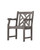 7-Piece Gray Hand Scraped Wood Finish Table Outdoor Furniture Patio Dining Set with Mosaic Back Chairs 59"