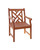 4-Piece Brown Natural Wood Finish Outdoor Furniture Patio Dining Set 59"