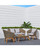 4-Piece Gray and White Rustic Wood and Wicker Outdoor Patio Furniture Conversation Set 53"