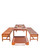 5-Piece Brown Natural Wood Finish Outdoor Furniture Patio Dining Set 59"