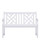 48" White Painted Finish Mosaic Back Outdoor Furniture Patio Bench