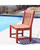 35" Brown Natural Wood Finish Outdoor Furniture Patio Armless Chair