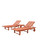 3-Piece Brown Natural Wood Finish Outdoor Patio Furniture Lounge Set 78"