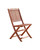 2-Piece Brown Natural Wood Finish Outdoor Furniture Patio Folding Bistro Chair 36"