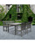 4-Piece Gray Hand Scraped Wood Finish Outdoor Furniture Patio Dining Set 59"