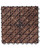Set of 10 Brown Natural Finish 12-Diagonal Slat Interlocking Deck Tiles 11"