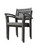 7-Piece Gray Hand Scraped Wood Finish Table Outdoor Furniture Patio Dining Set with Curvy Leg Table 59"