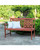 48" Brown Natural Wood Finish Plaid Back Outdoor Furniture Patio Bench