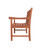57" Brown Natural Wood Finish Plaid Back Outdoor Furniture Patio Bench