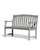 48" Gray Hand Scraped Wood Finish Curved Back Outdoor Furniture Patio Bench