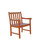 34" Brown Natural Wood Finish Casual Outdoor Furniture Patio Armchair